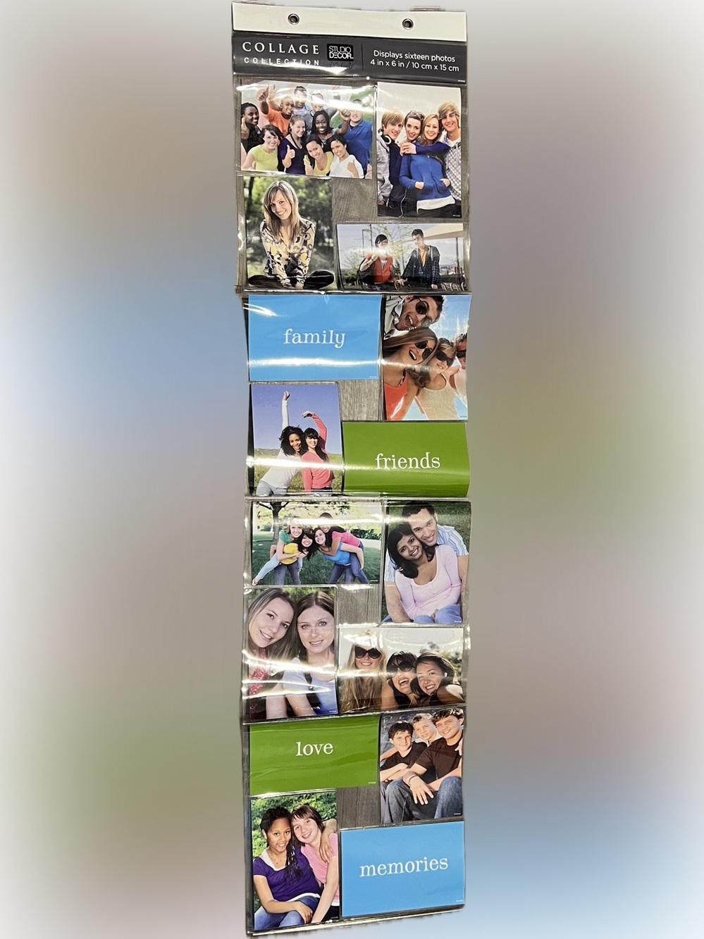 💥 New Collage Collection Photo Holder Hanging Frame Holds 16 4 x 6 Pictures